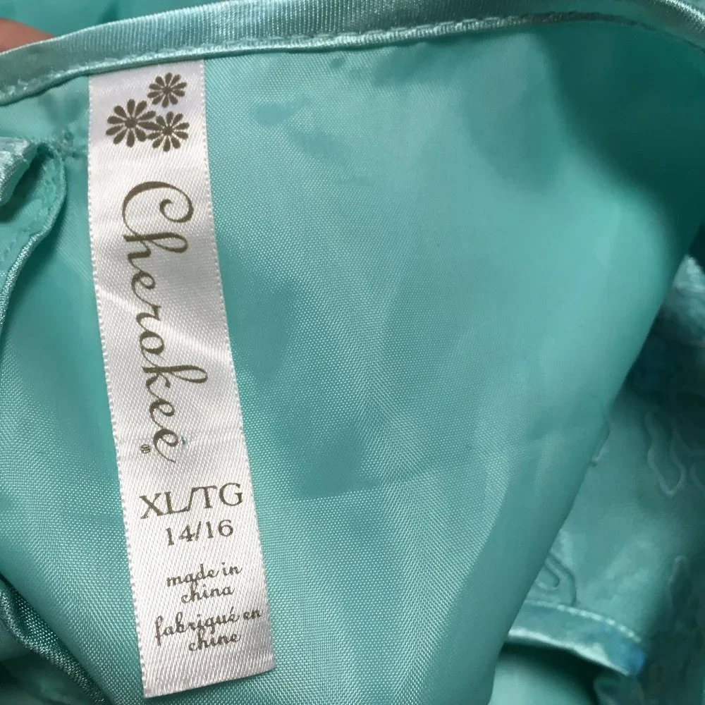 Cherokee Sleeveless Mint Green Dress - Size 14/16